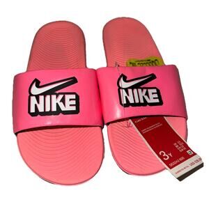 Nike Kawa Big Kids Slides 3 Y Sunset Pulse White Black Sandals Nike Kids Slides